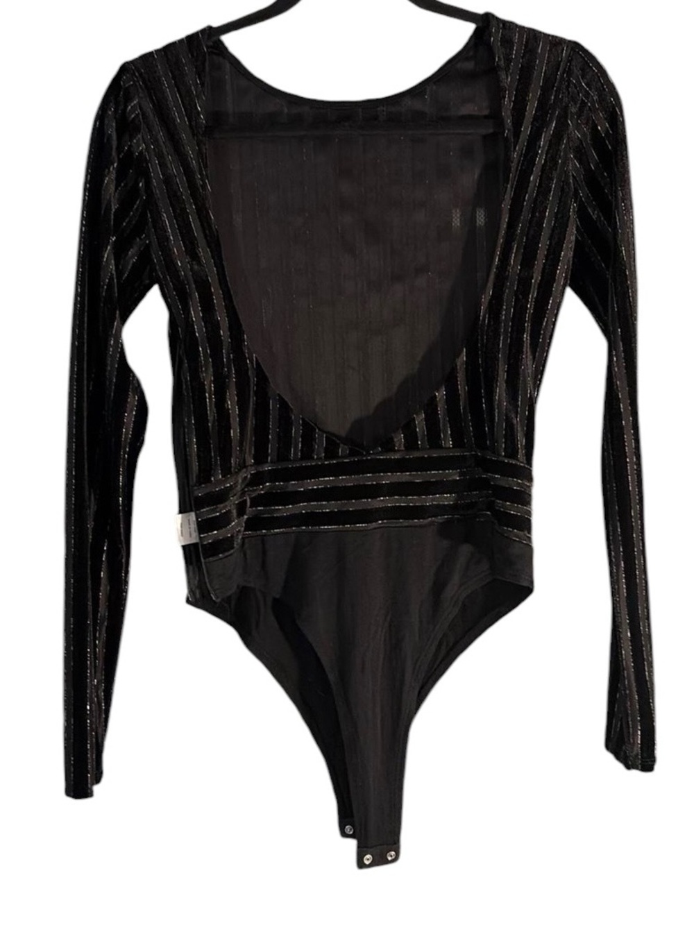 Superdown Black and Silver velvet Bodysuit. s new with tags - Picture 4 of 8